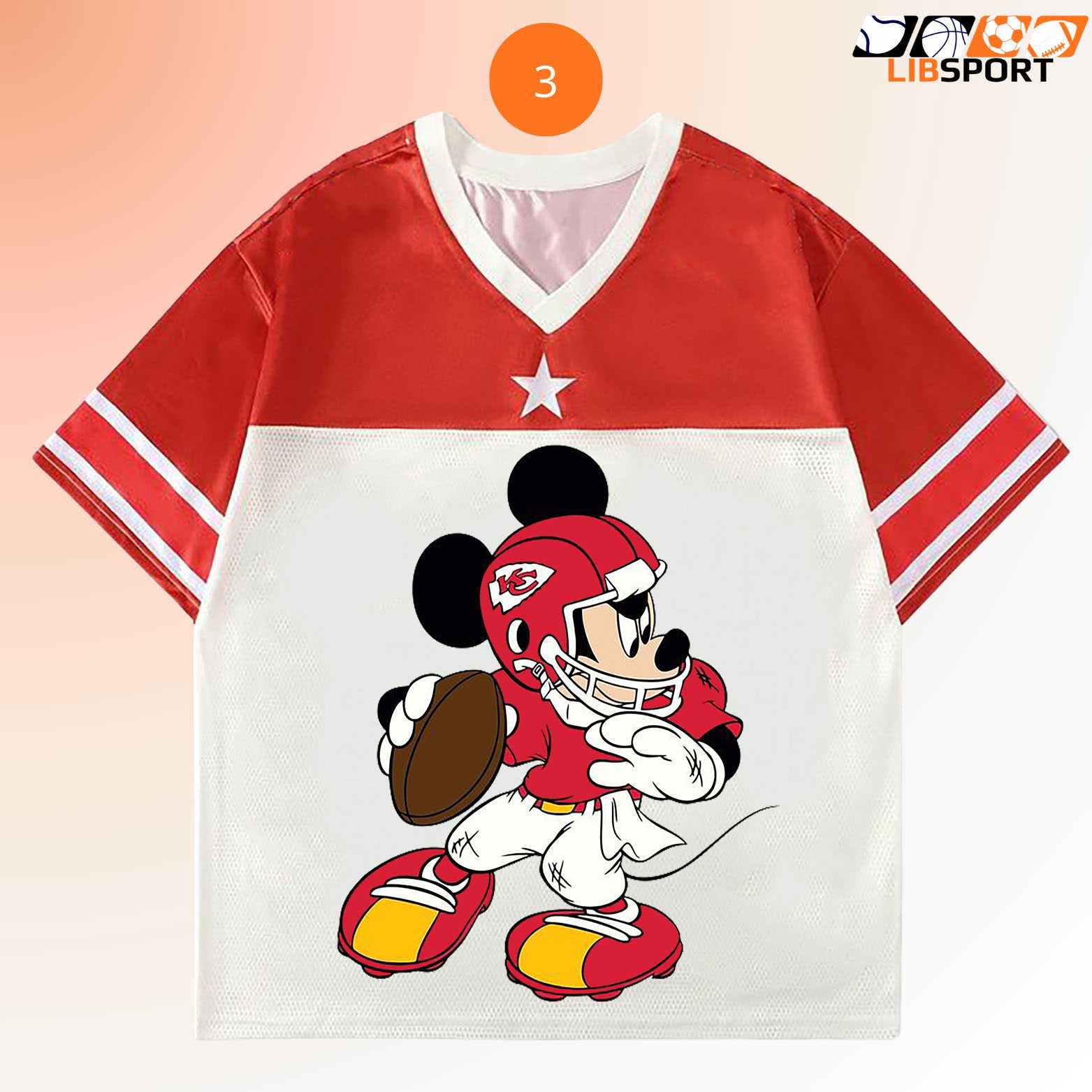 Kansas City Chiefs Mickey Mouse Jersey, Disney Shirt, Unisex Game Day Fan Tee